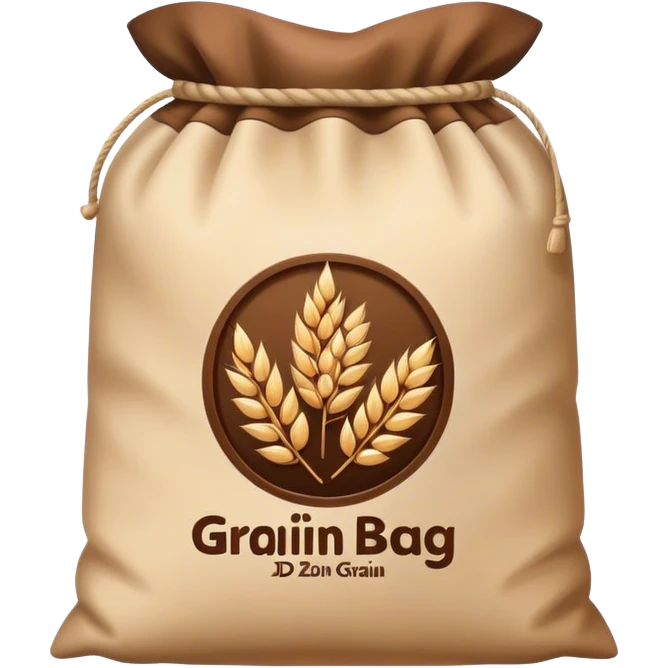 grain bag with 2d grain logo emoji