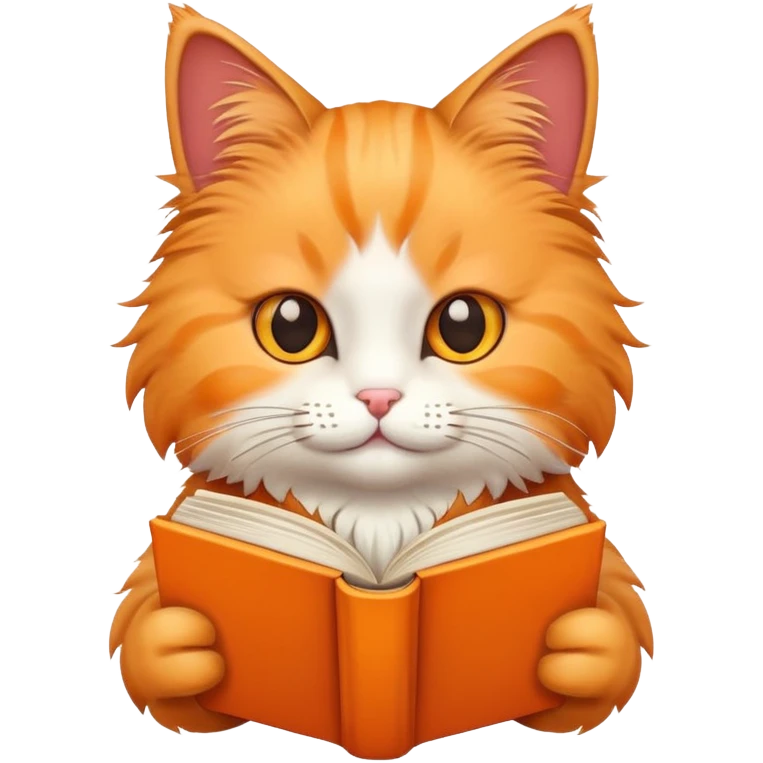Cat with book emoji