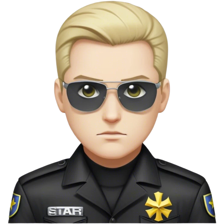 albert wesker wearing his s.t.a.r.s uniform emoji
