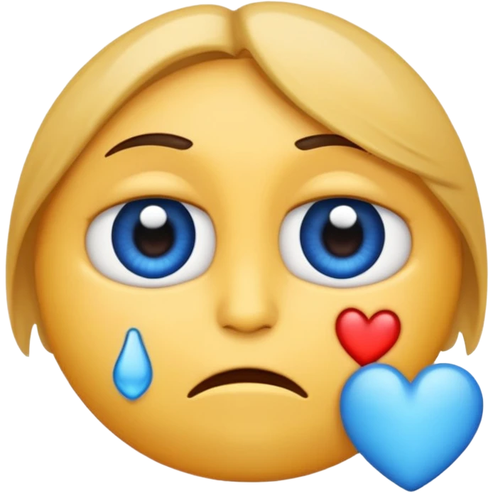 Generame un emoji que tenga los ojos de corazón roto y llore emoji