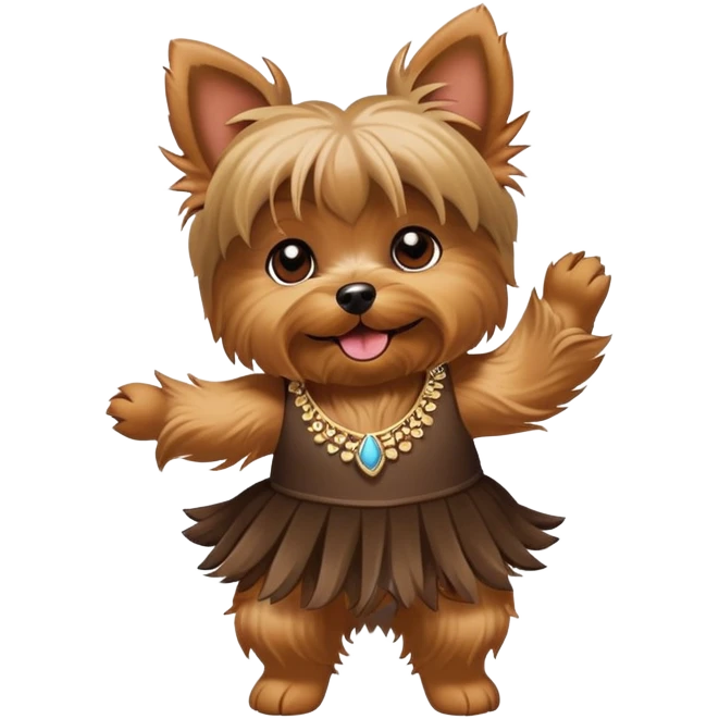 Female yorkie  dancing  emoji