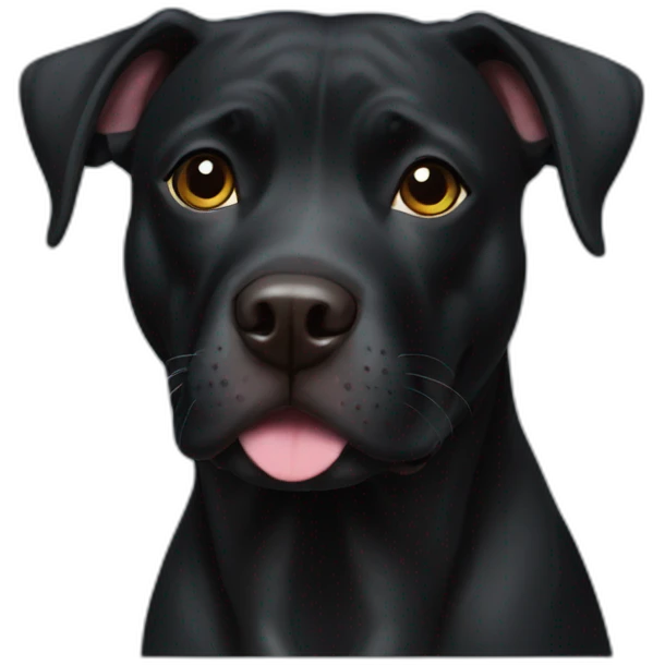 black pitbull lab emoji