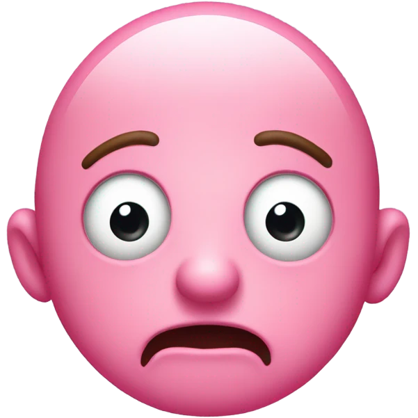 Pink silly face emoji