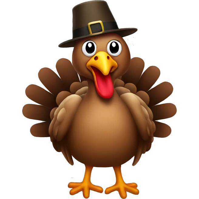 Turkey with hat emoji