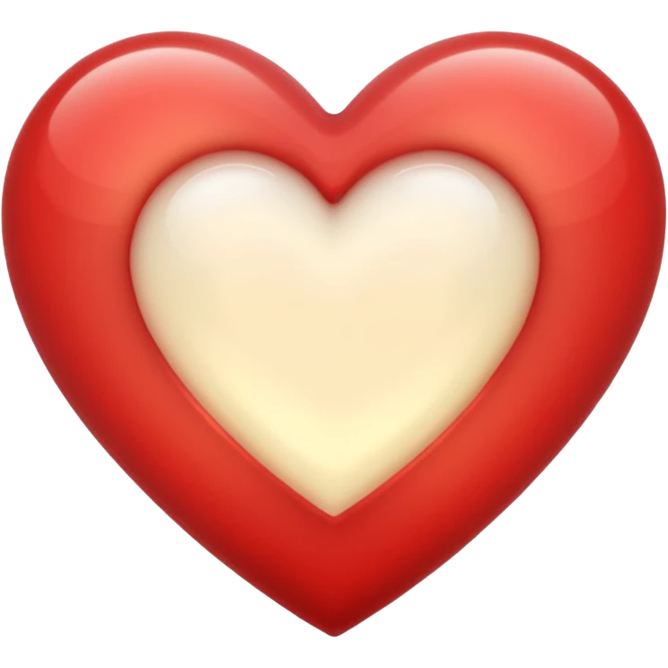 heart with a soft white glow emoji