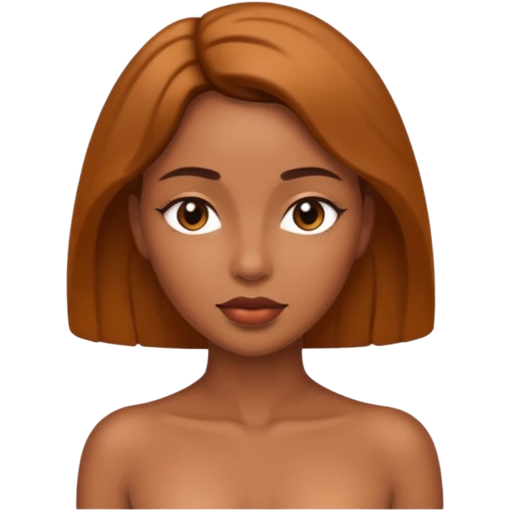 Nude brown woman masturbating emoji