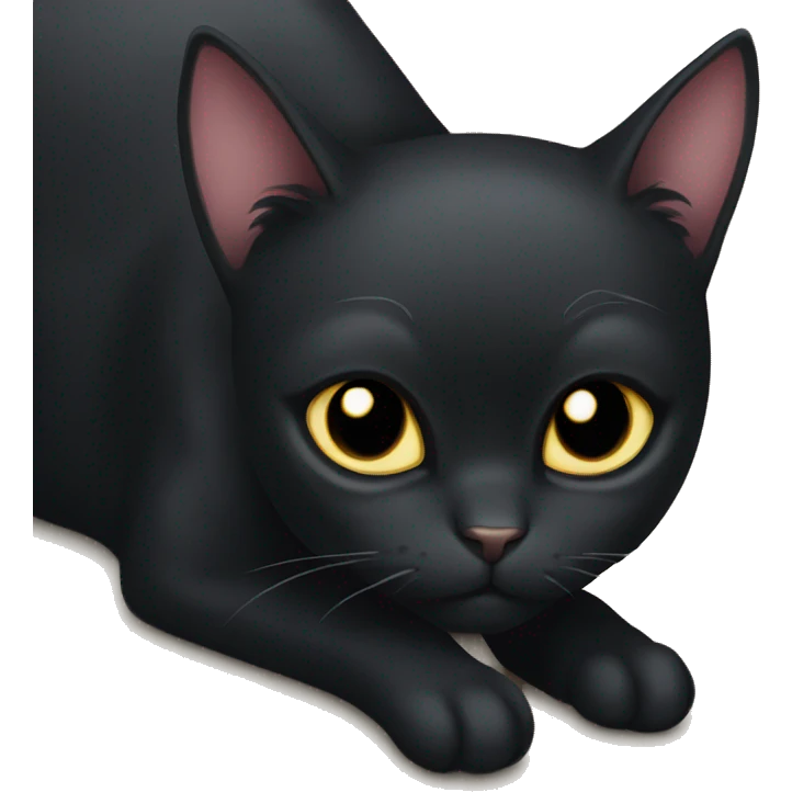 Black Cat talking about momma emoji