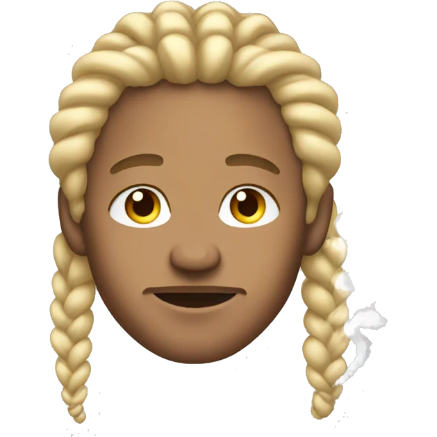 lightskin guy with blonde braids blowing smoke  emoji