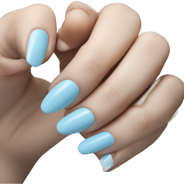 Nails light blue emoji