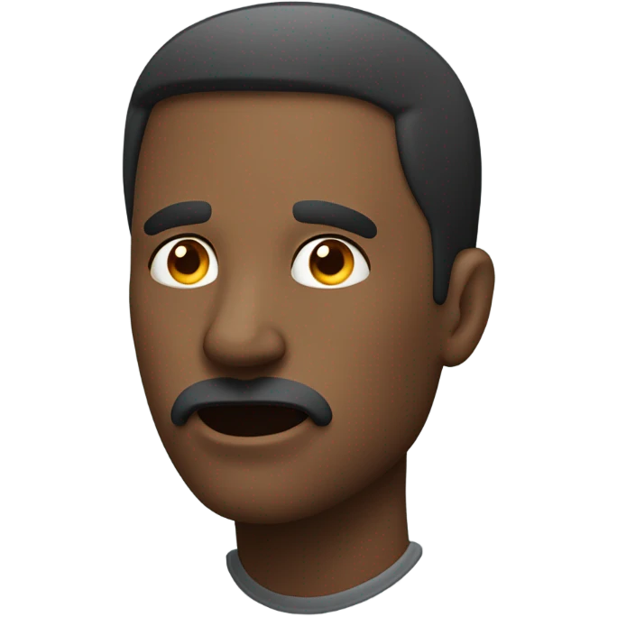 man biting his tongue emoji