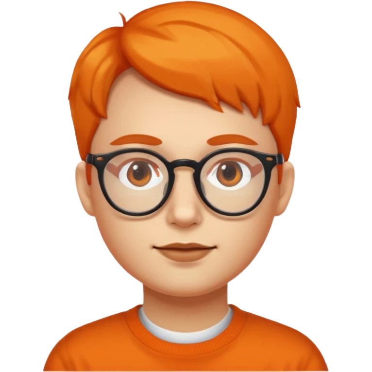 simple orange blend glasses only emoji
