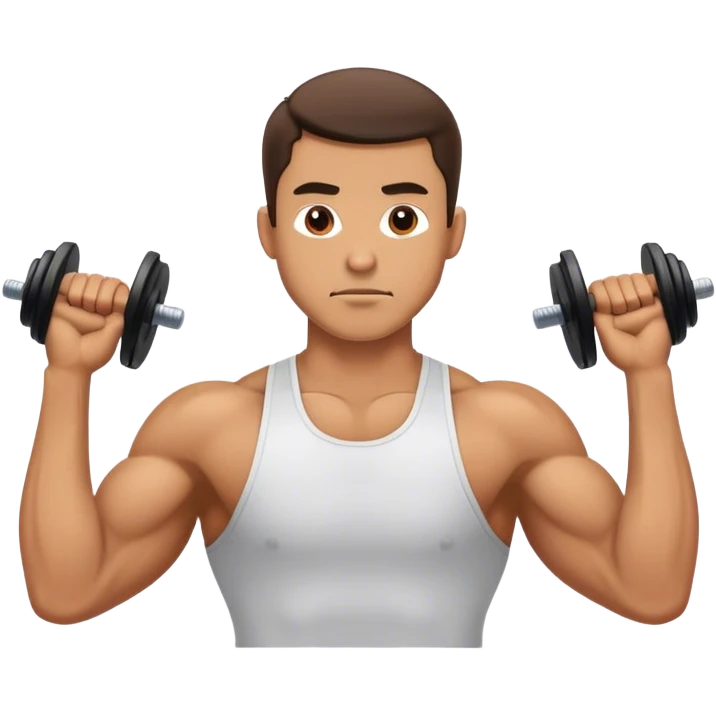 guy doing tricep pushdown exercise emoji