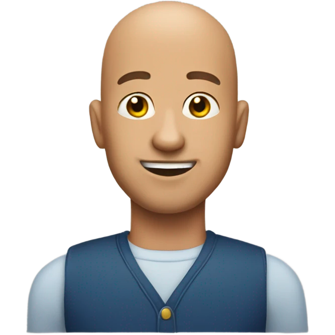 Bald mailman  emoji