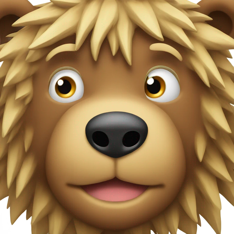 Brown bear with spiky blond hair emoji