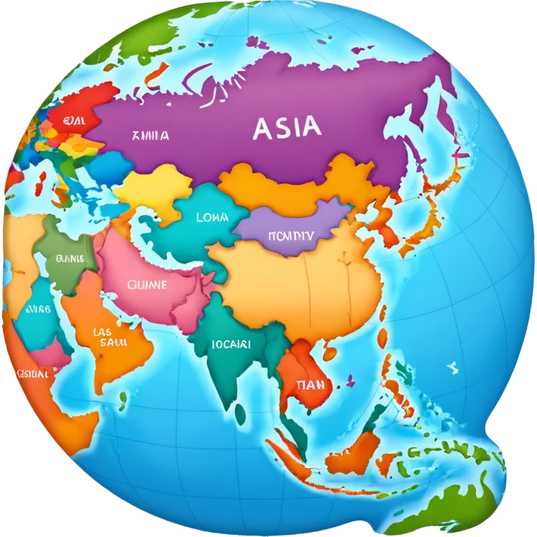 asia map emoji