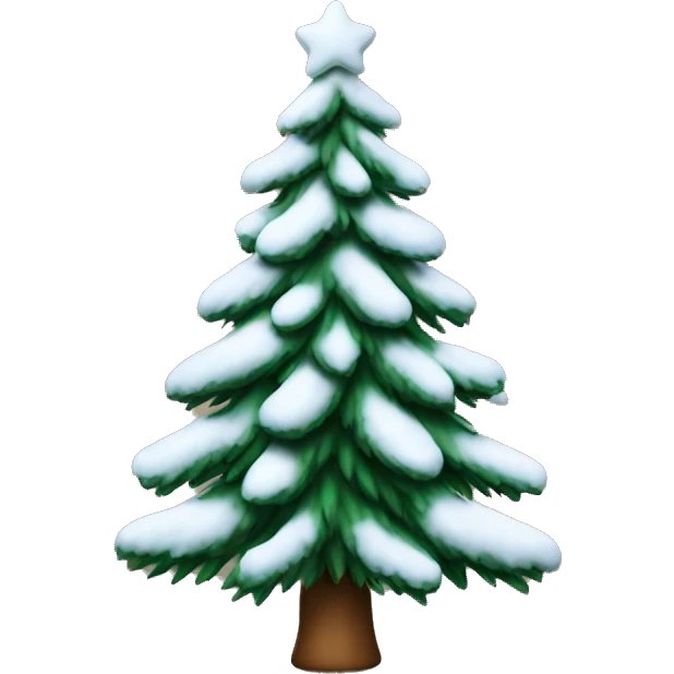 Christmas tree with snow on it. No decorations  emoji
