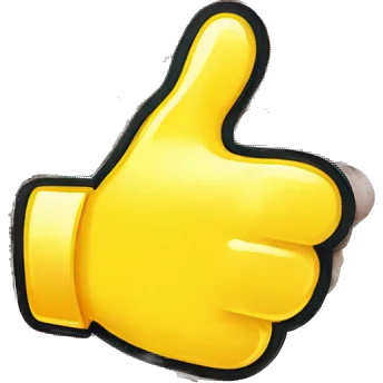 yellow shiny thumbs up sticker emoji