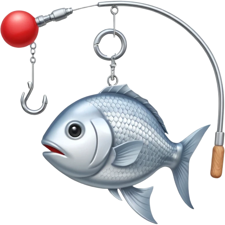fish on a fishing rod hook emoji