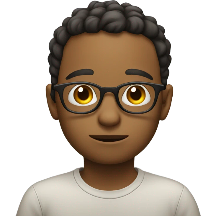 thoughtful boy with glasses emoji