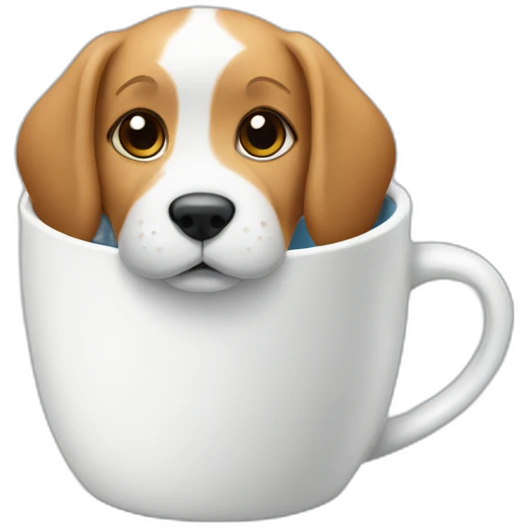 Puppy in mug emoji