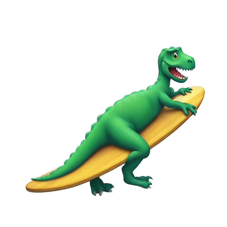 dinosaur on a surf board  emoji