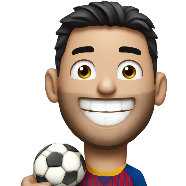 Messi con su copa del mundial emoji