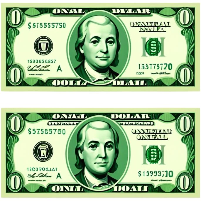 a dollar paper money emoji