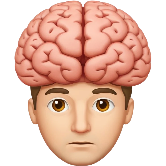 Guy with a big brain emoji