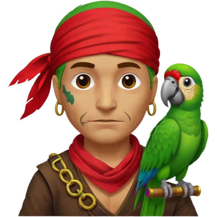 pirate and parrot emoji