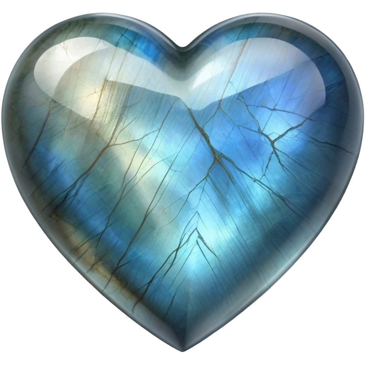 Labradorite crystal heart emoji