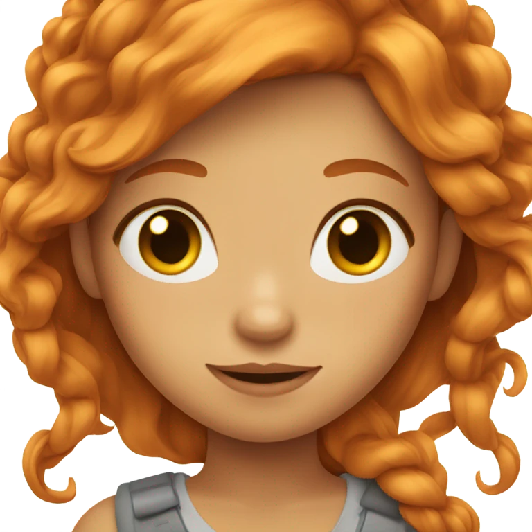 Pretty girl whit long ginger hait emoji