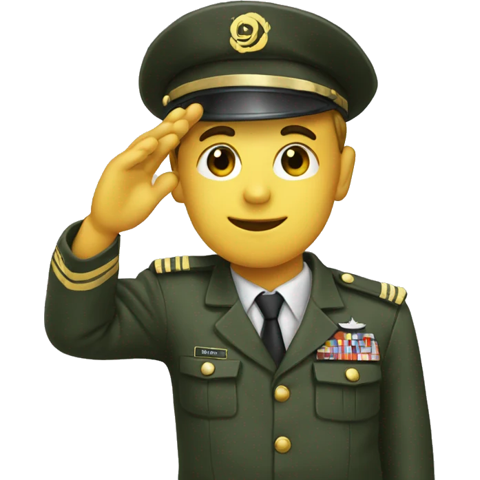 saluting  emoji
