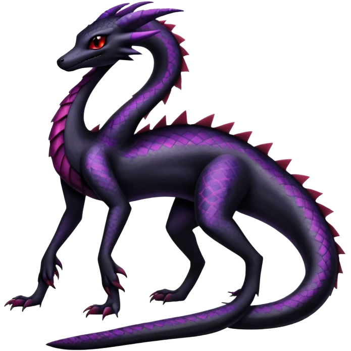 Shiny gothic Salazzle-Salandit-Umbreon-Fakémon-hybrid-creature (full body) 4 legs emoji
