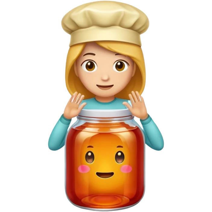 Wearing a jar of ￼jelly costume emoji
