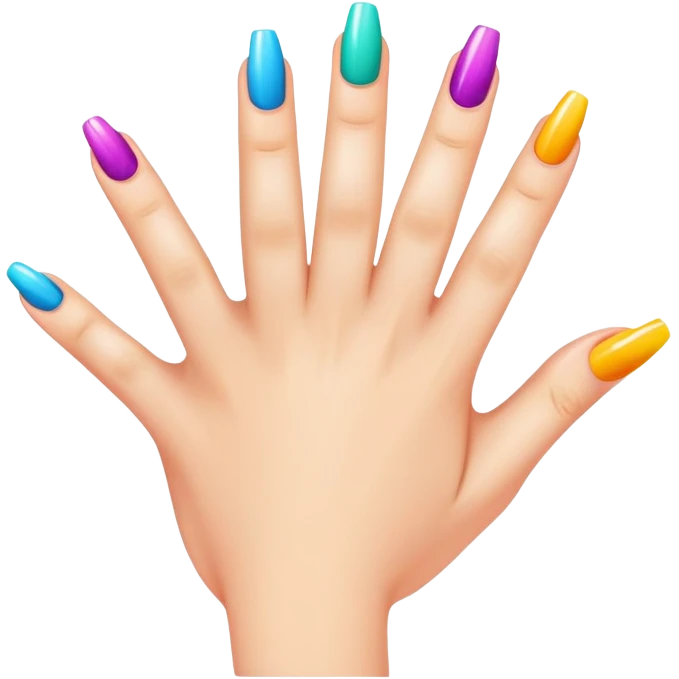 Acrylic nail manicure  emoji