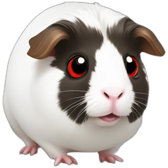 Mr sparkles a white red eye scary guinea pig emoji