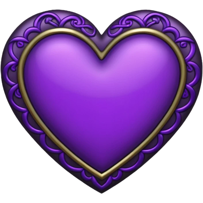 Half black half Purple Heart emoji