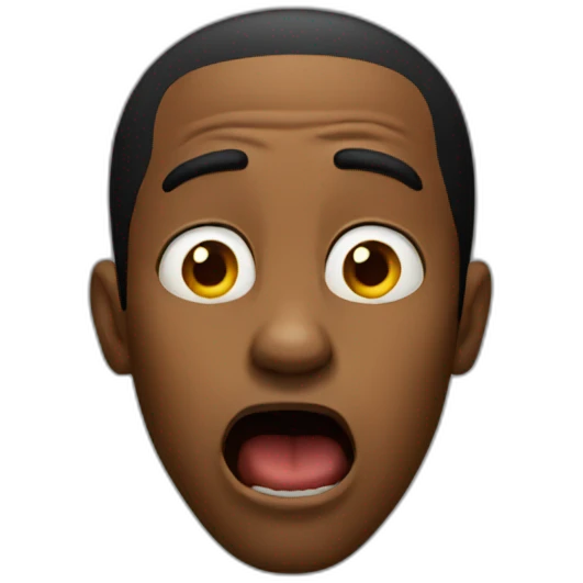 Shocked black Guy meme emoji