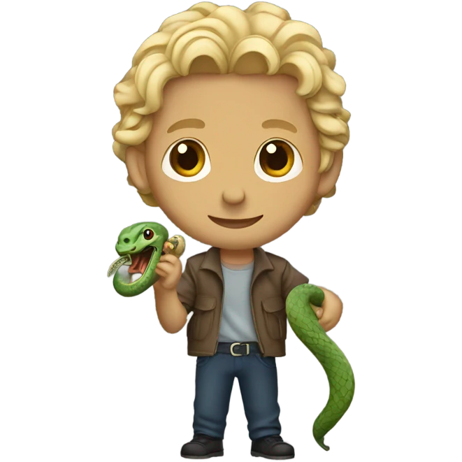 young thug holding a snake  emoji
