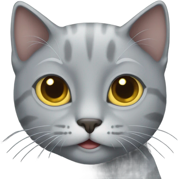 Grey cat emoji