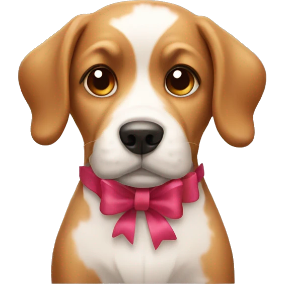 Dog with bow emoji