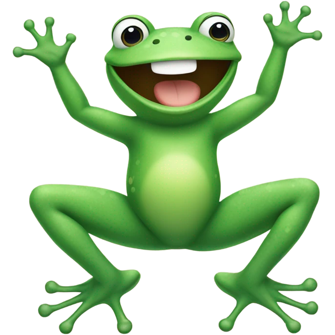 Happy frog emoji