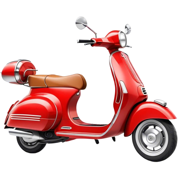 Cinematic Realistic Vespa Pop Culture Emoji, depicted as a sleek vintage scooter symbolizing Italian style rendered with dynamic detail and retro lighting. emoji