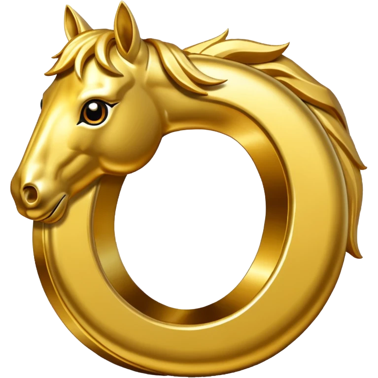 golden horse shoe emoji