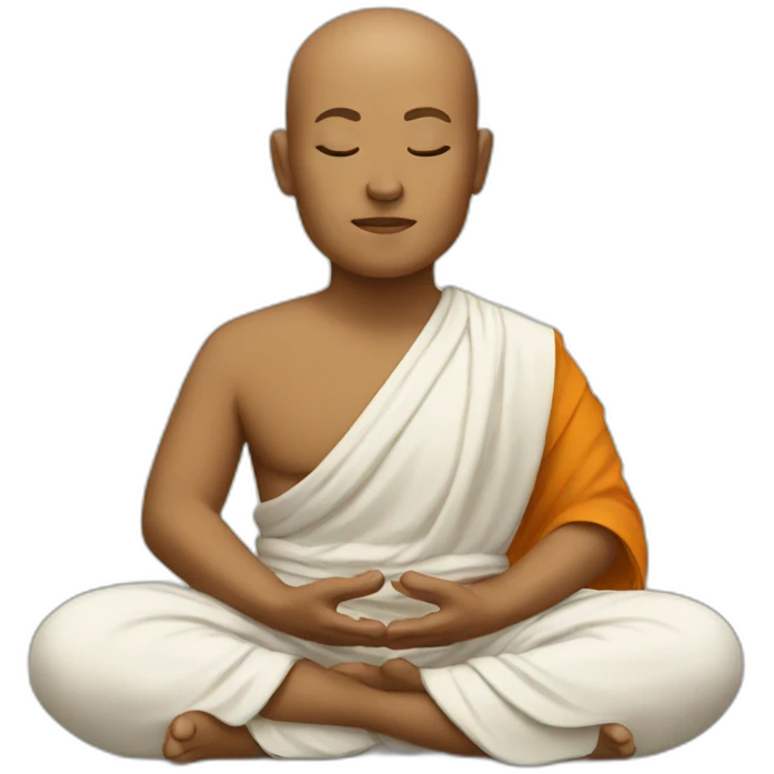 Meditation monk emoji