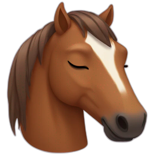 sleeping brown horse emoji