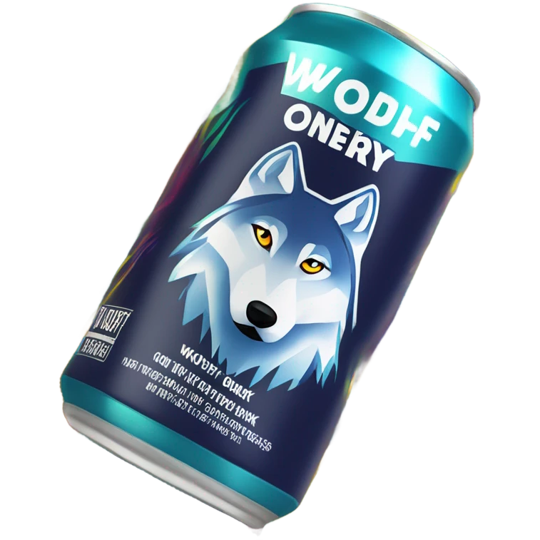 Woodruff wolf Energy Drink can emoji