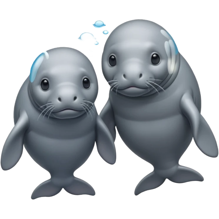two manatees not togheter emoji