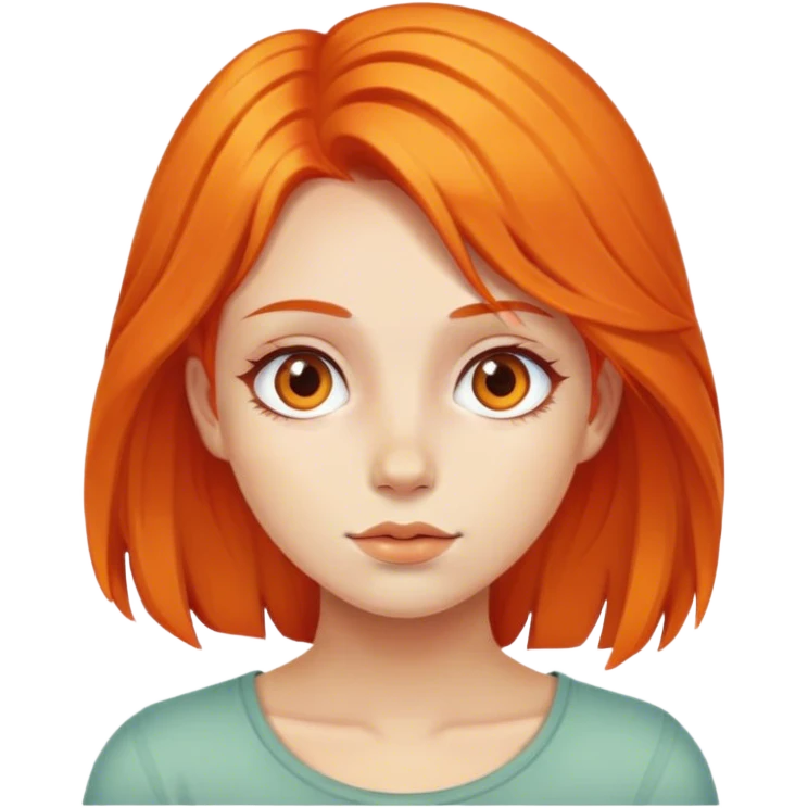 Girl with orange hair emoji