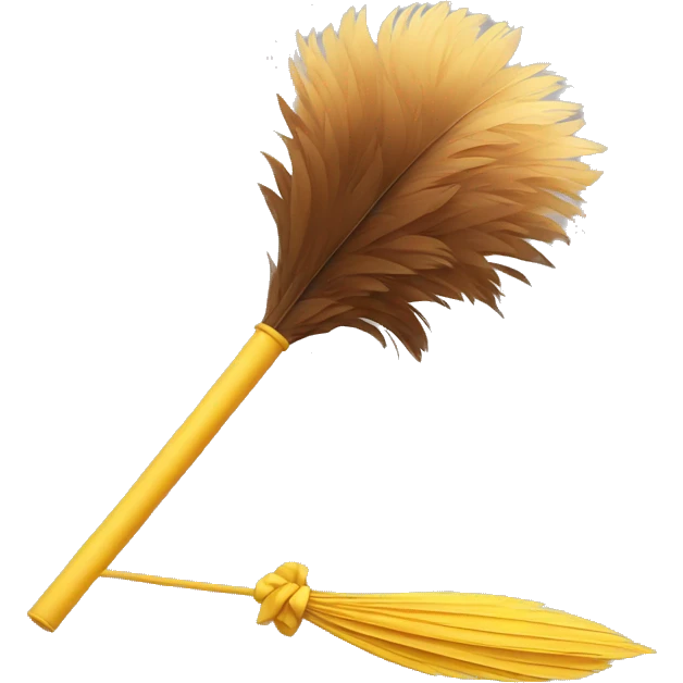 beauty and the beast feather duster emoji